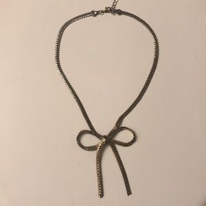 Bronze bow necklace